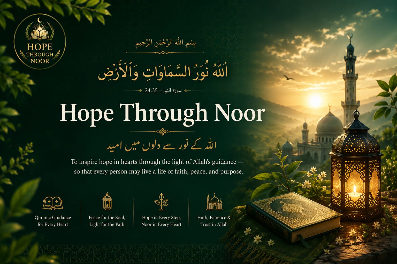 Hope Through Noor — اللہ کے نور سے دلوں میں امید